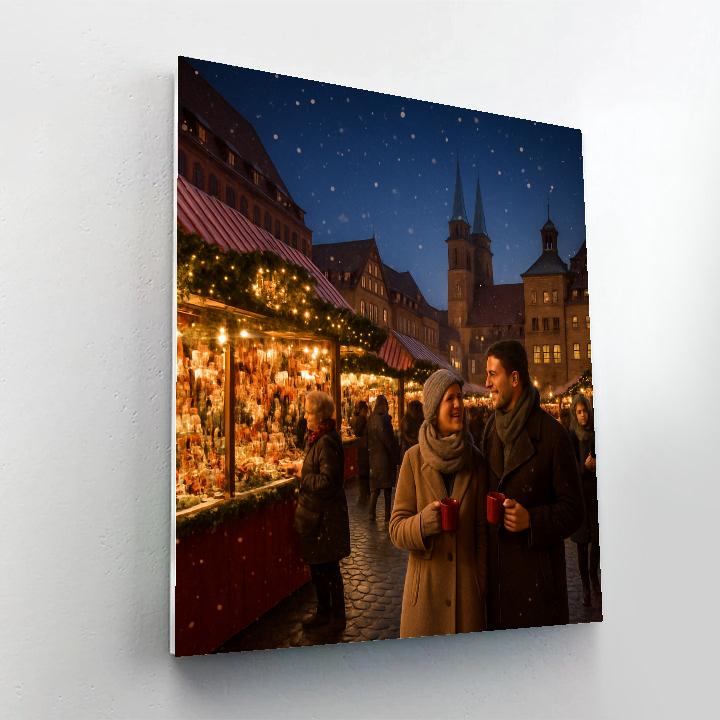 Christmas Market In Nuremberg Paint by numbers art