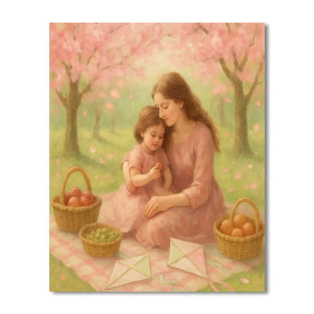 Picnic In The Cherry Orchard painting number kit