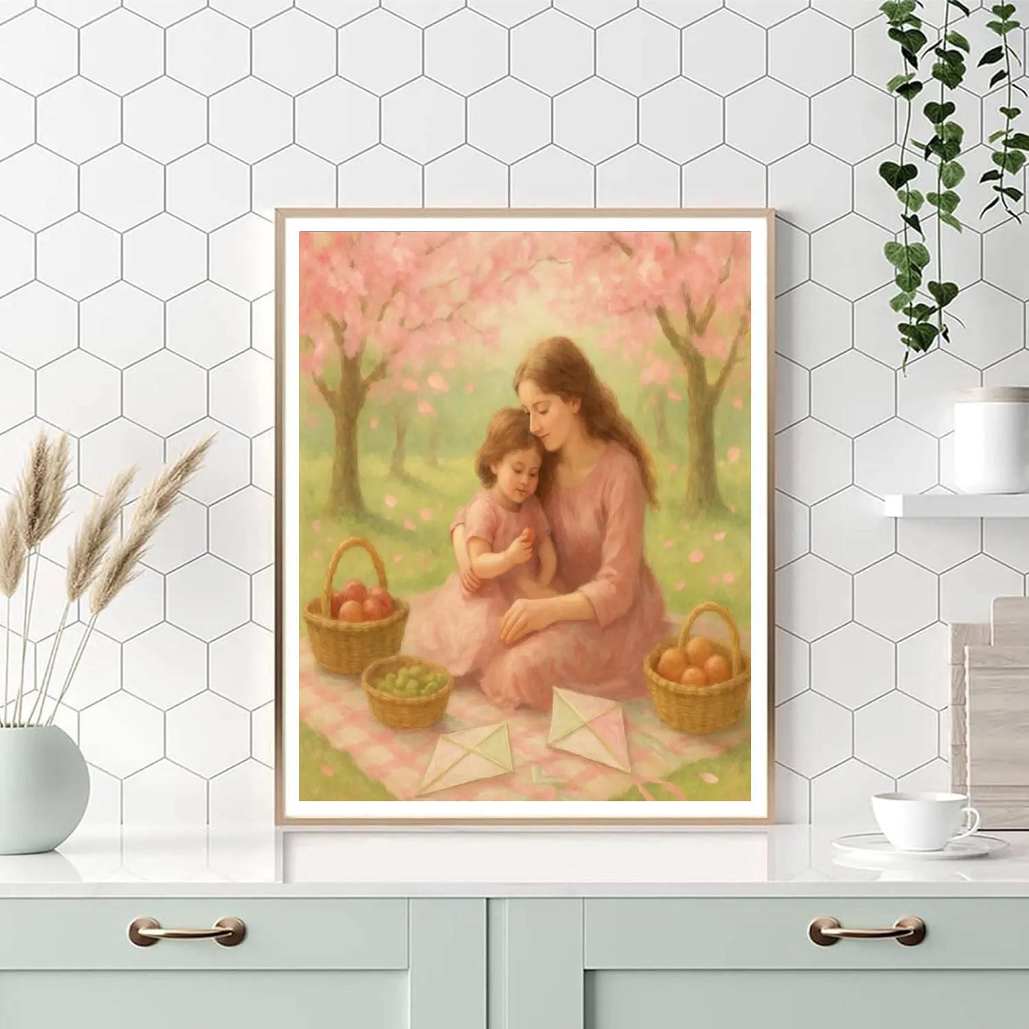 Picnic In The Cherry Orchard painting number kit