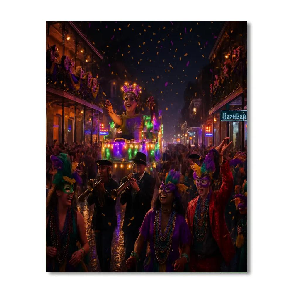 Mardi Gras In New Orleans paint by numbers