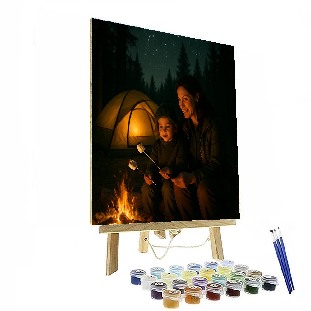 Camping Story By The Campfire Painting by numbers kit