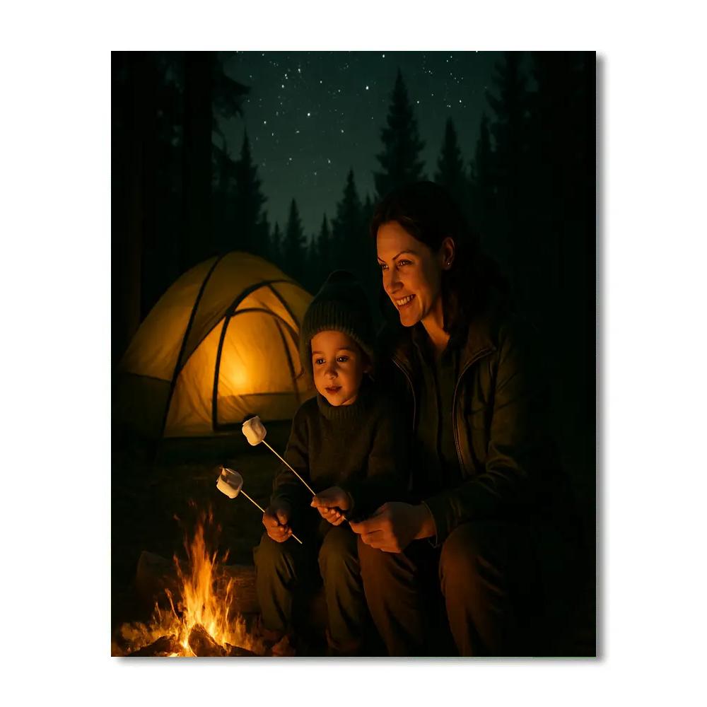 Camping Story By The Campfire Painting by numbers kit