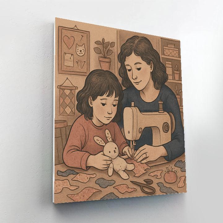 Sewing Memories Together painting number kit