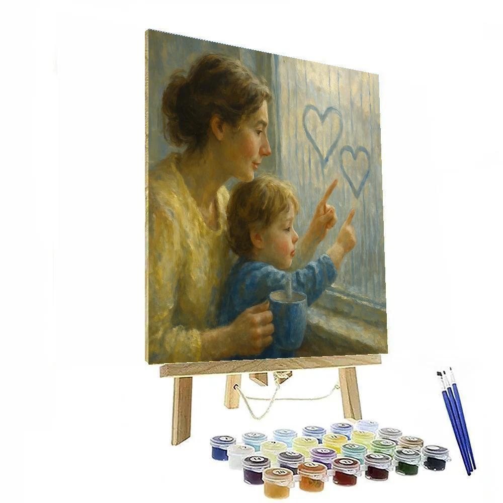 Window Seat Rainy Drawing DIY paint by numbers