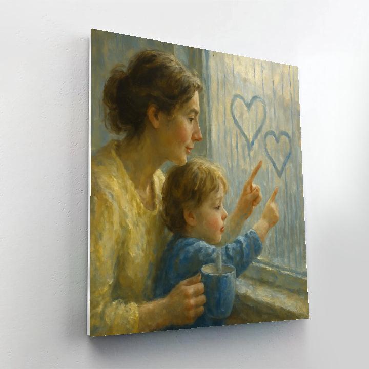 Window Seat Rainy Drawing DIY paint by numbers