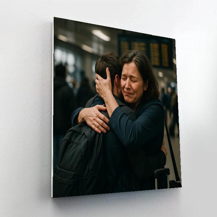 Airport Goodbye Hug DIY paint by numbers