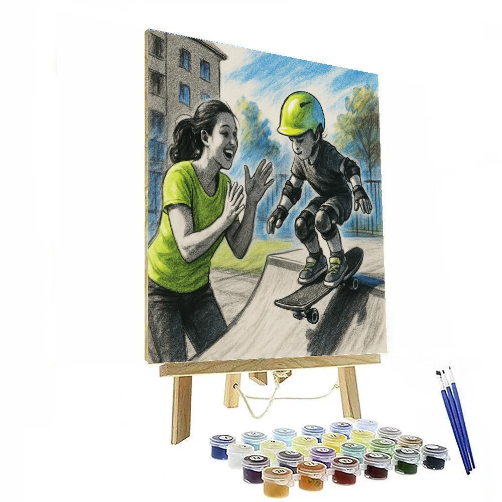 Skate Park Encouragement Number painting