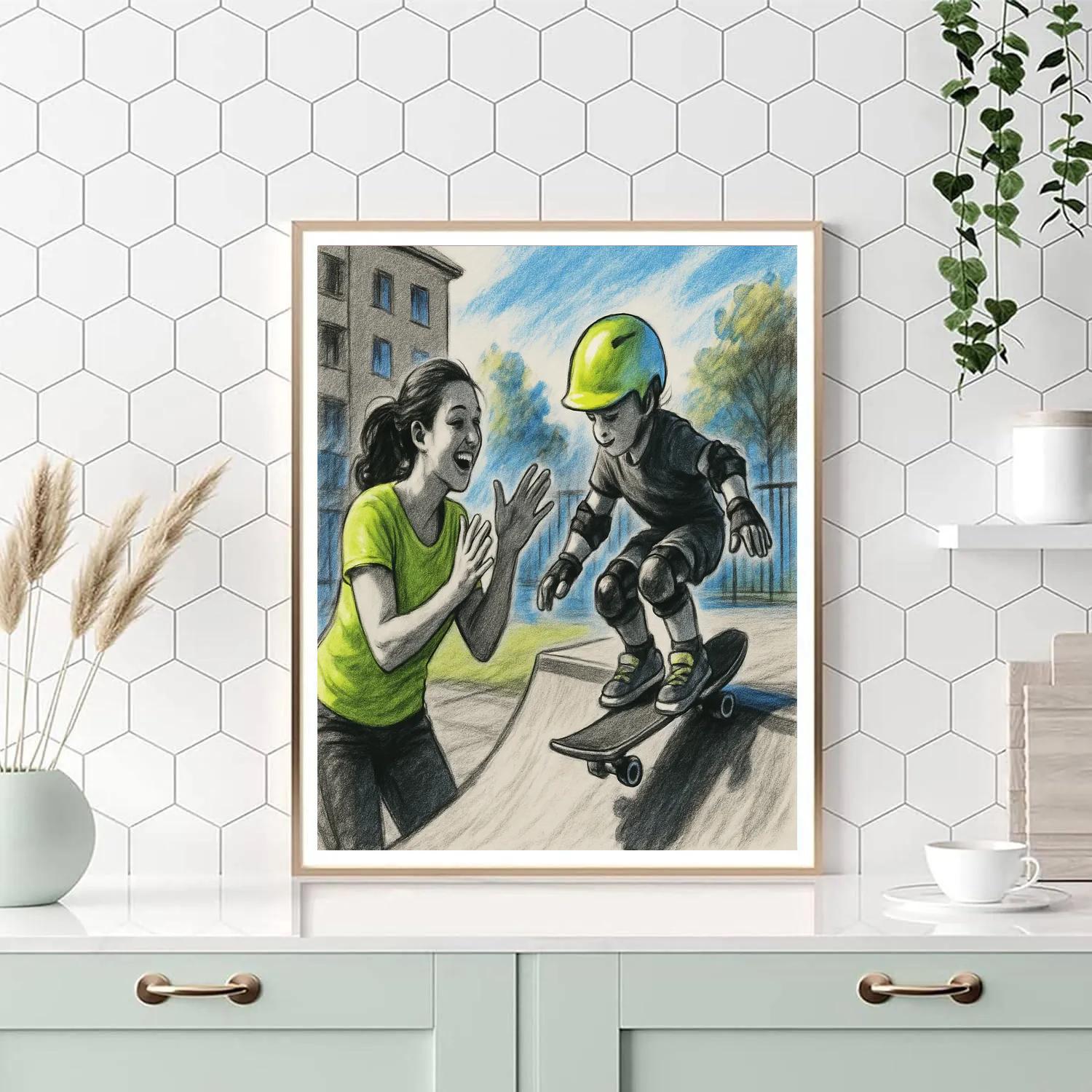 Skate Park Encouragement Number painting