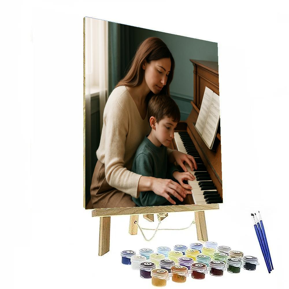 Quiet Piano Lesson At Home Paint by numbers art