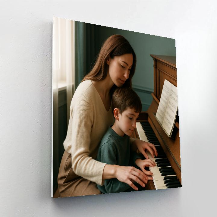 Quiet Piano Lesson At Home Paint by numbers art