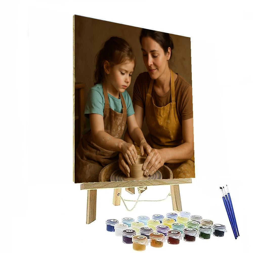 Sunny Window Pottery Lesson DIY paint by numbers