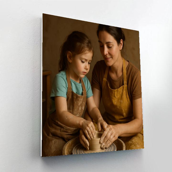 Sunny Window Pottery Lesson DIY paint by numbers