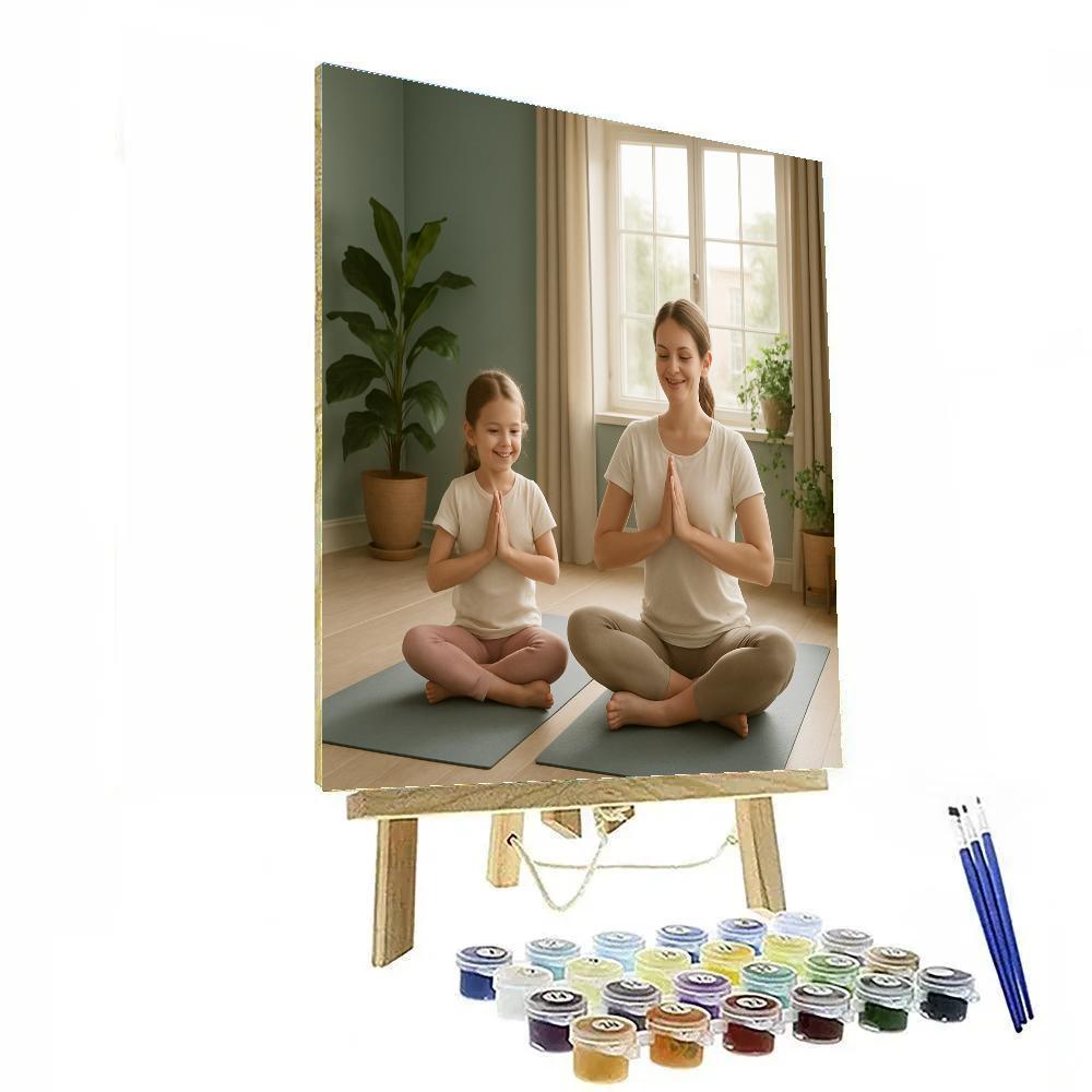 Morning Yoga Stretch Together paint by number