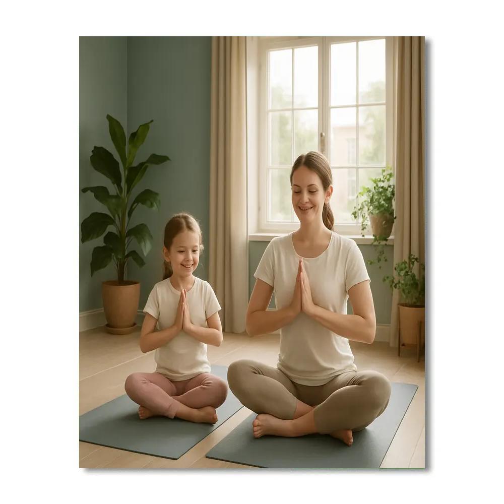 Morning Yoga Stretch Together paint by number