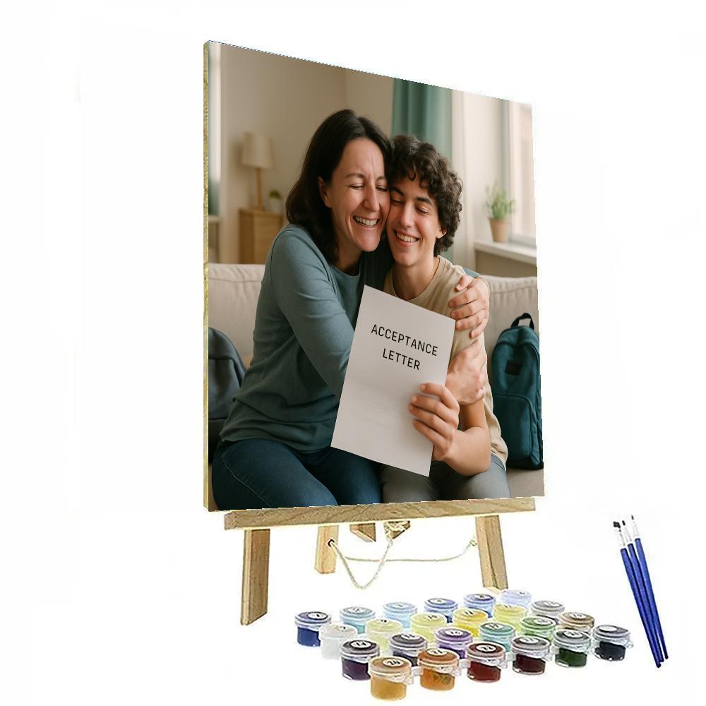 Mother Reading College Acceptance Letter DIY paint by numbers
