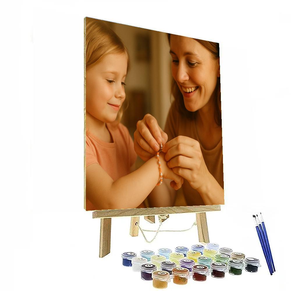 Teaching To Tie A Necklace paint by numbers