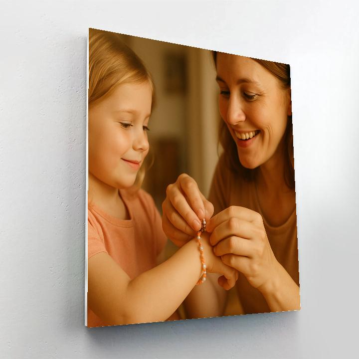 Teaching To Tie A Necklace paint by numbers