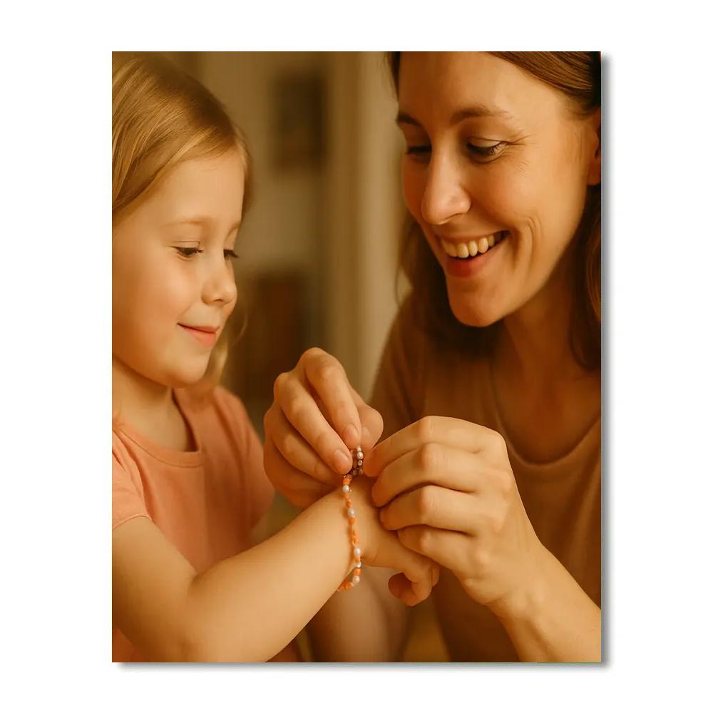Teaching To Tie A Necklace paint by numbers