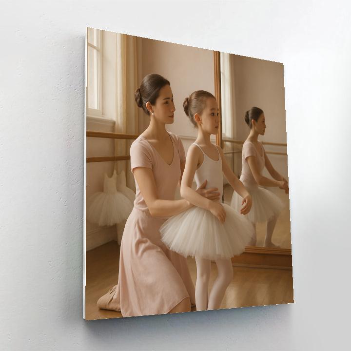 Ballet Class Mirror Practice DIY paint by numbers