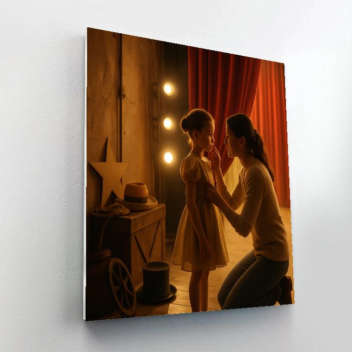 Mom Guiding A School Play Paint by numbers art