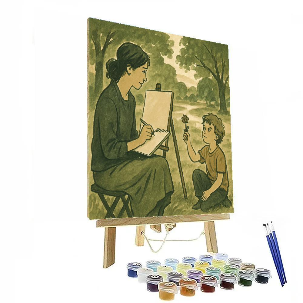 Sketching Faces In The Park DIY paint by numbers