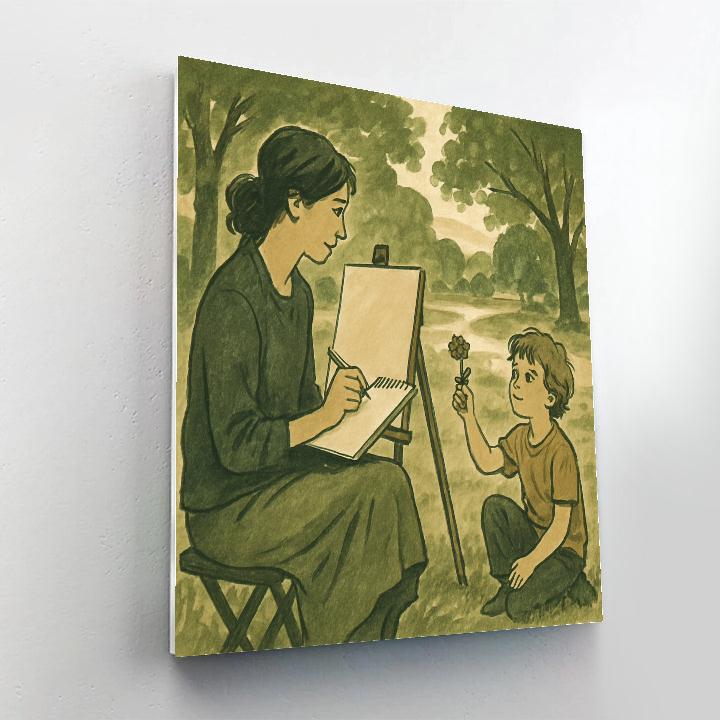 Sketching Faces In The Park DIY paint by numbers