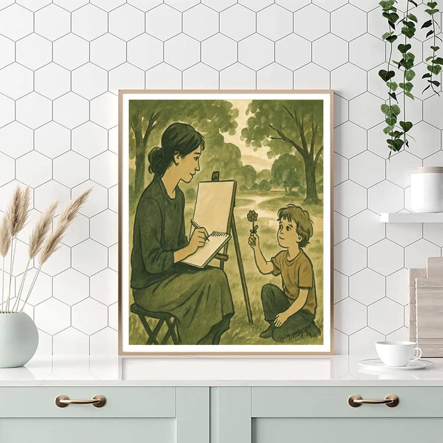 Sketching Faces In The Park DIY paint by numbers