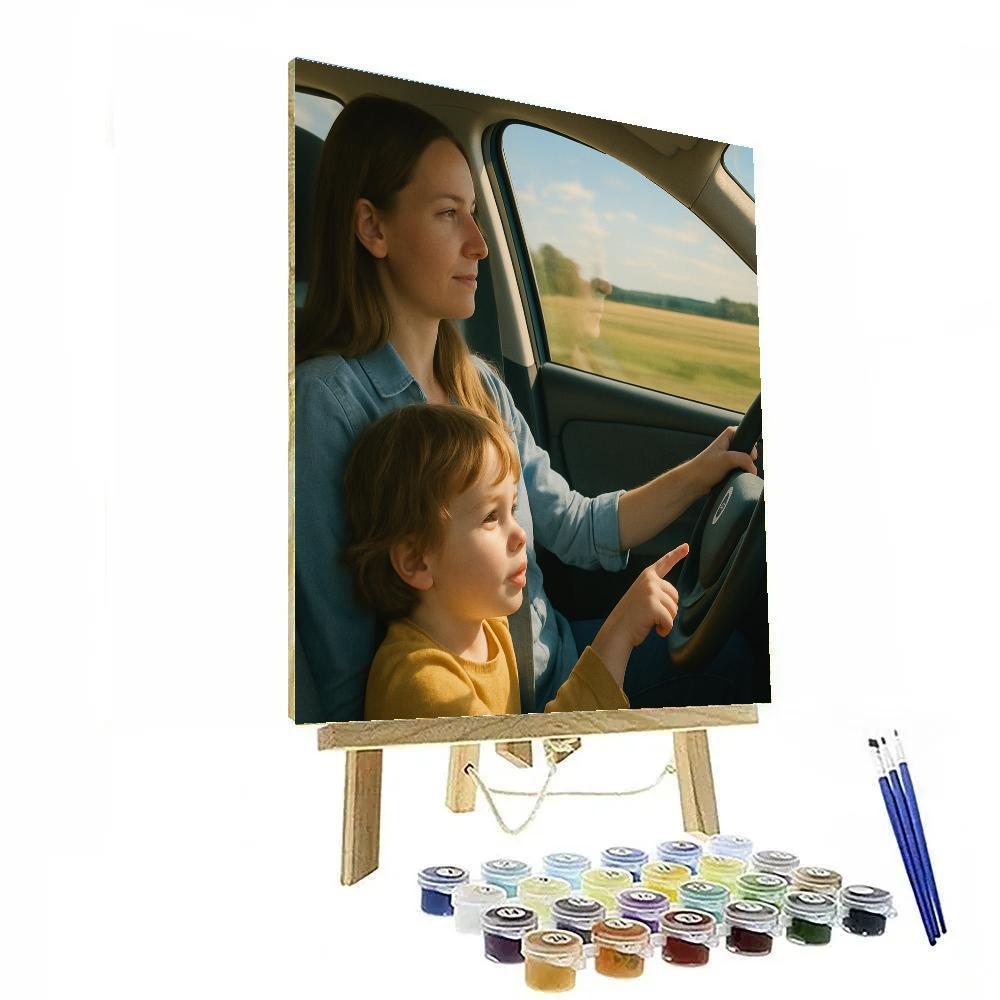 Car Trip Window Gazing Numbered painting kits