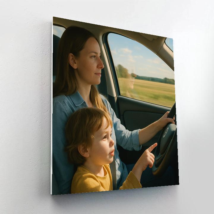 Car Trip Window Gazing Numbered painting kits