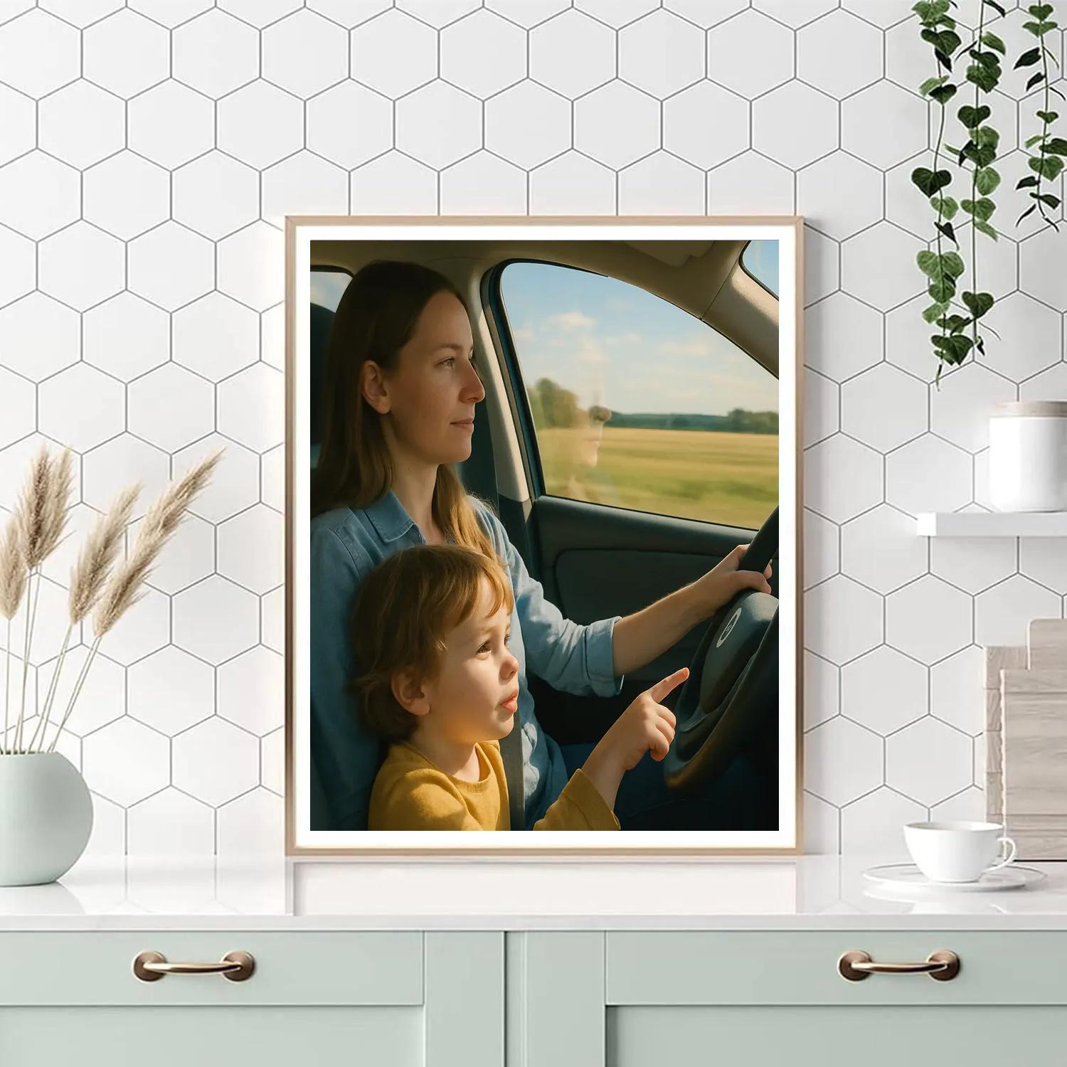 Car Trip Window Gazing Numbered painting kits