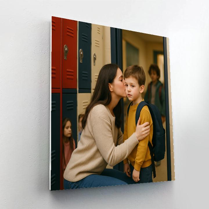 Teacher Drop Off Kiss Painting by numbers kit