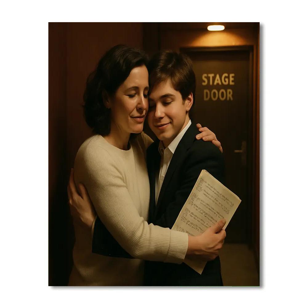 Piano Recital Backstage Embrace Painting by numbers kit