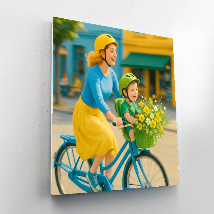 Bicycle Basket Bouquet paint by number