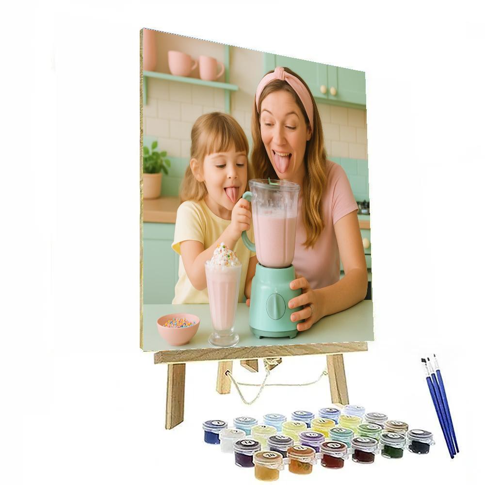 Morning Milkshake Making painting number kit