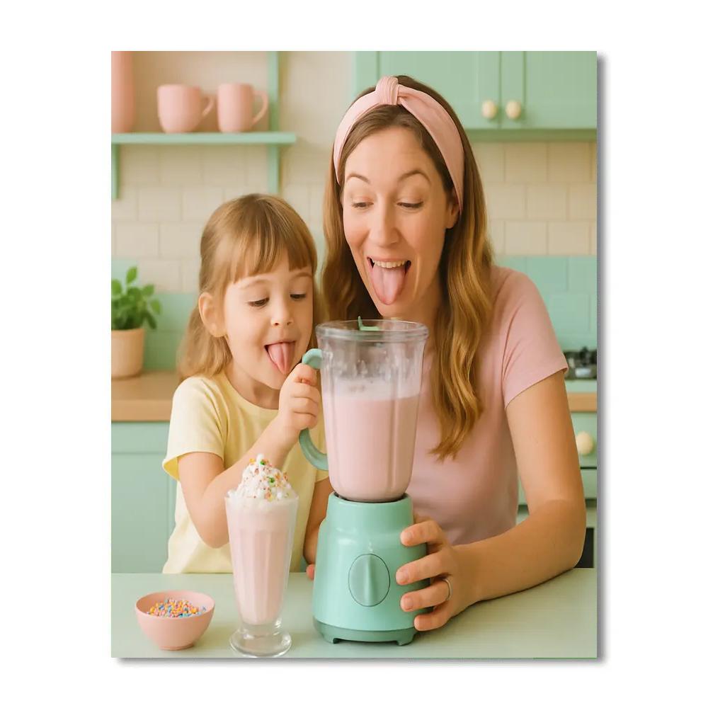 Morning Milkshake Making painting number kit