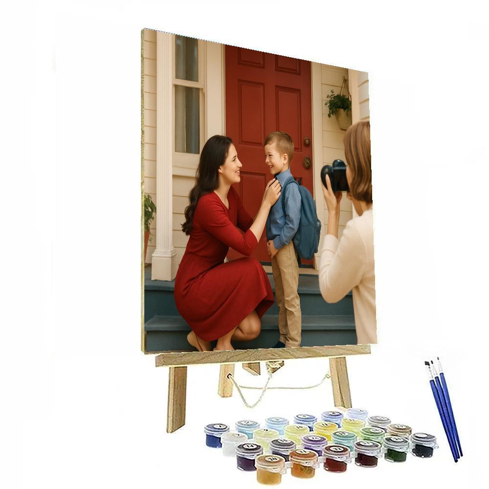 First Day Of School Portrait paint by color