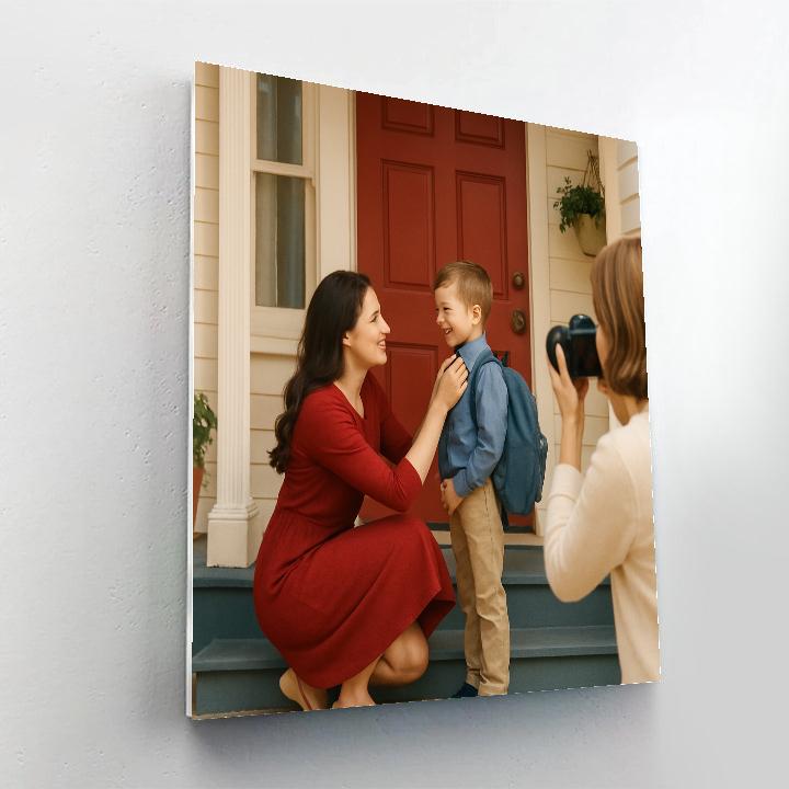 First Day Of School Portrait paint by color