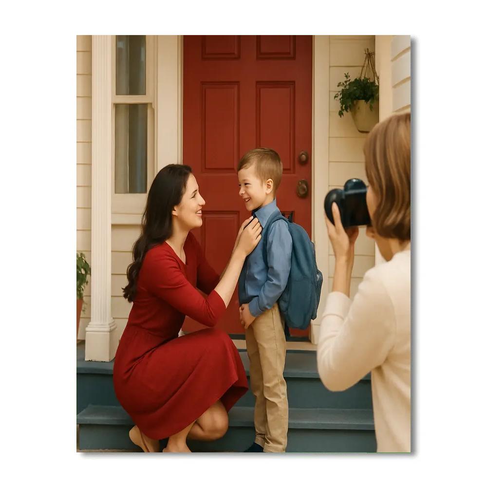 First Day Of School Portrait paint by color
