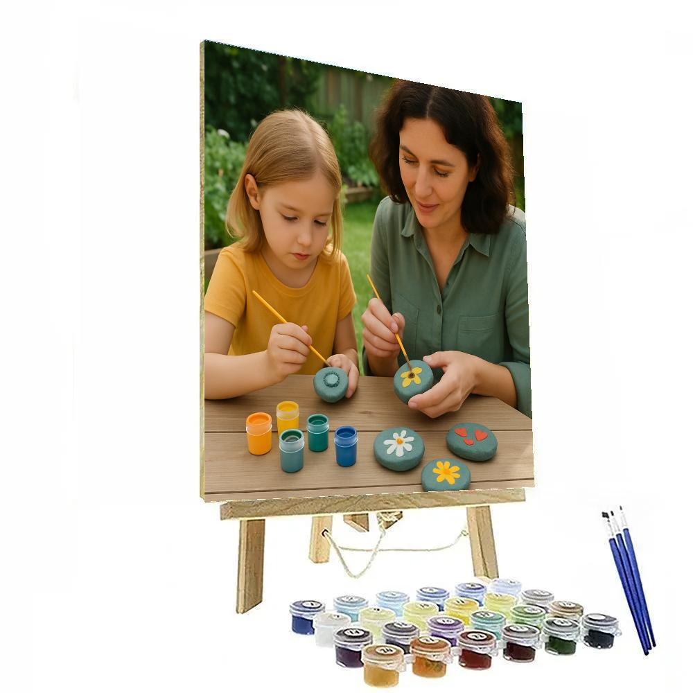 Mother And Child Painting Rocks For Garden Paint by numbers kits