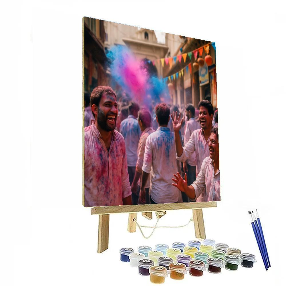 Holi Colors In Mathura Paint by numbers art