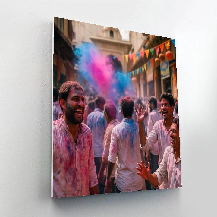 Holi Colors In Mathura Paint by numbers art