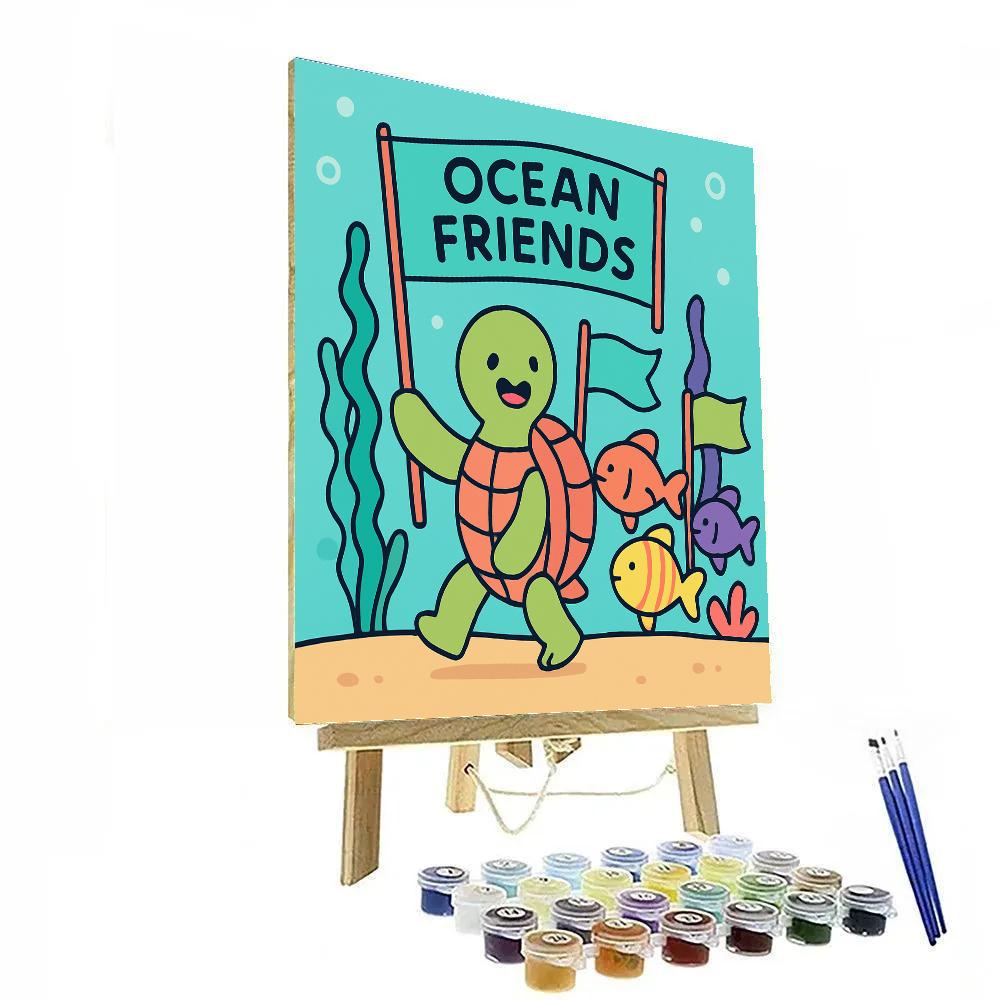 Cosmic Turtle Undersea Parade Paint by numbers kits