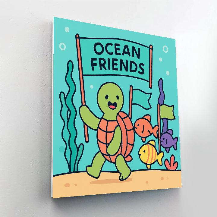 Cosmic Turtle Undersea Parade Paint by numbers kits