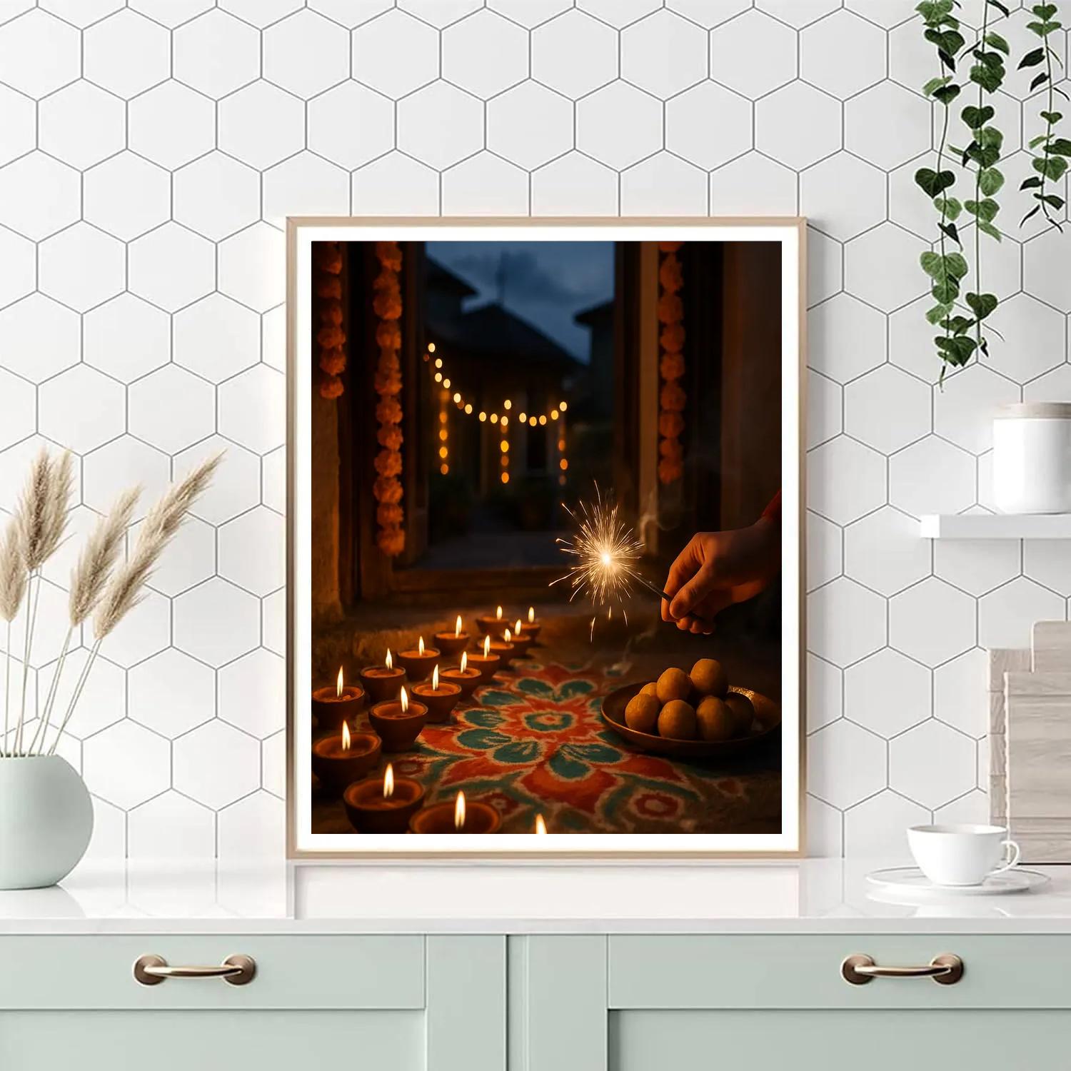 Diwali Doorstep At Dusk Painting by numbers kit