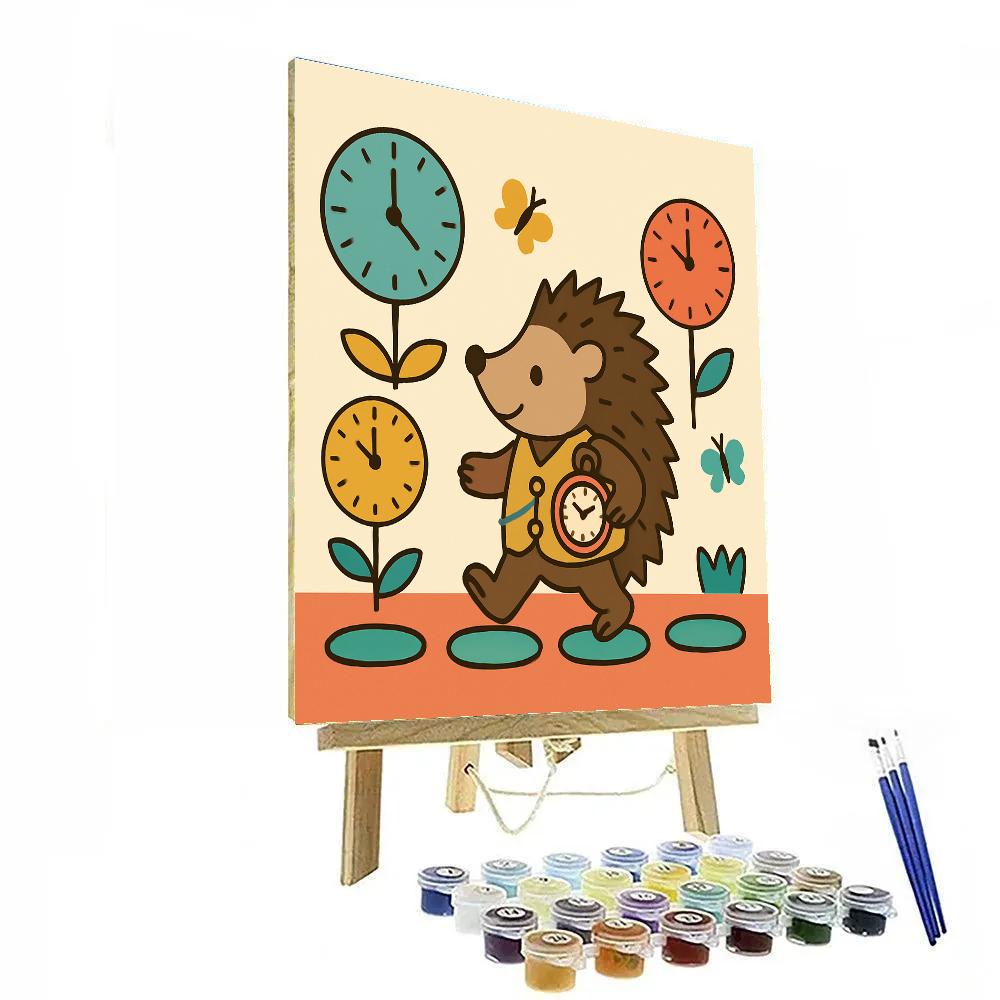 Time Traveler Hedgehog painting number kit