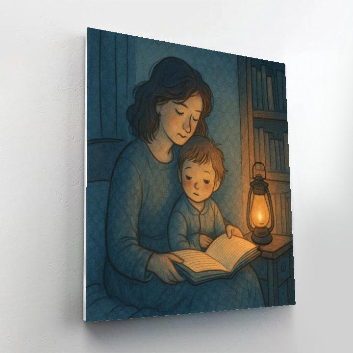 Bedtime Story Lantern Glow DIY paint by numbers