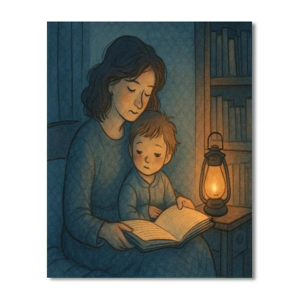 Bedtime Story Lantern Glow DIY paint by numbers