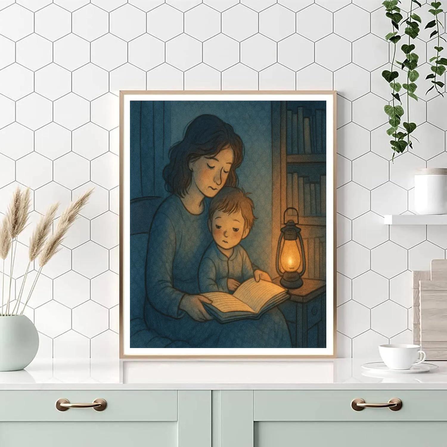 Bedtime Story Lantern Glow DIY paint by numbers