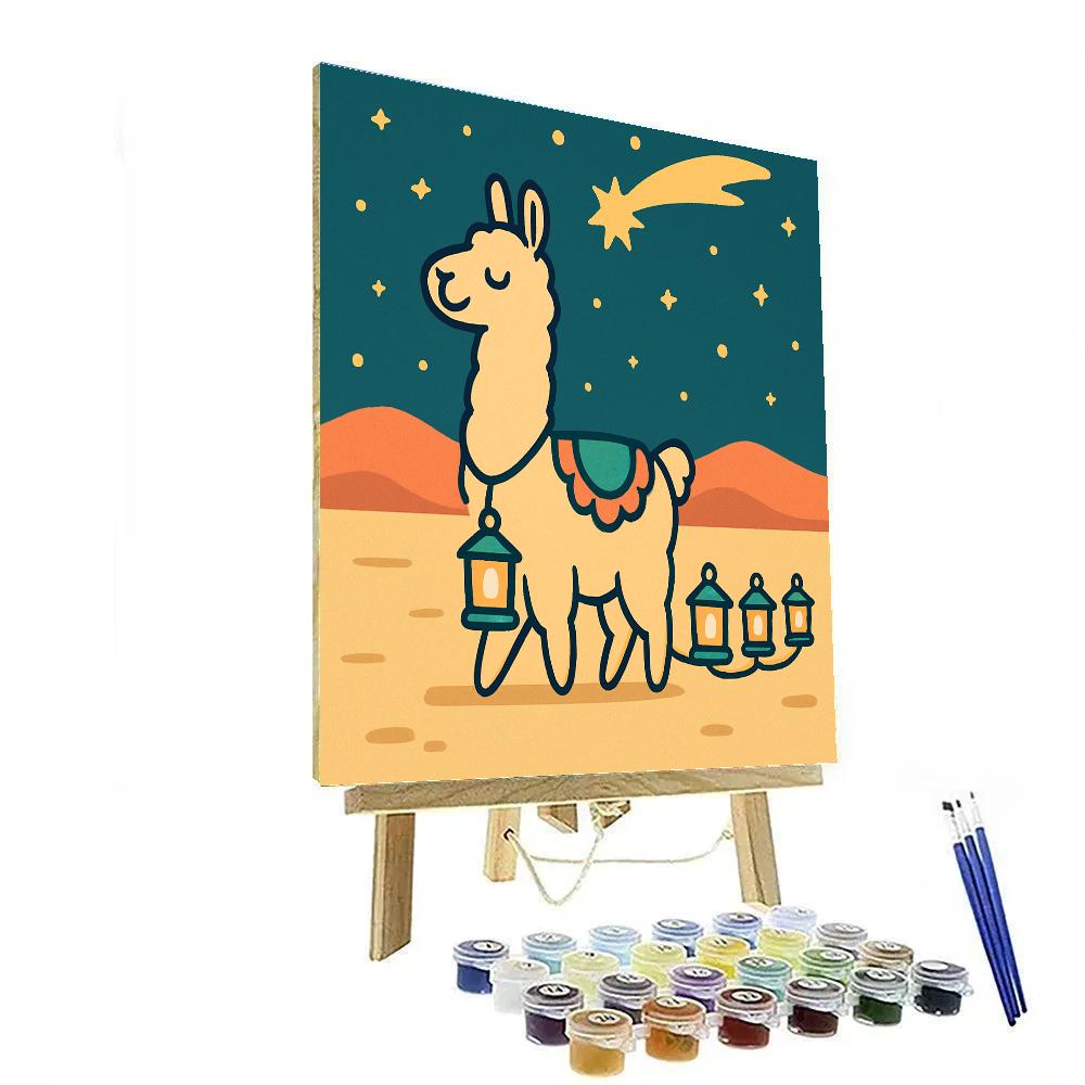 Comet Caravan Desert Llama paint by numbers