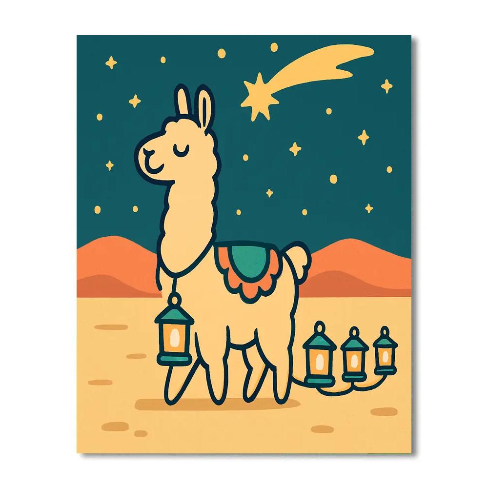 Comet Caravan Desert Llama paint by numbers